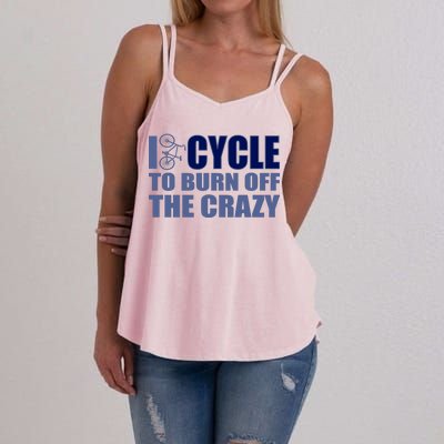 I Cycle To Burn Off The Crazy Women's Strappy Tank