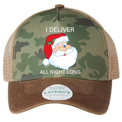 I Deliver All Night Long Funny Santa Legacy Tie Dye Trucker Hat