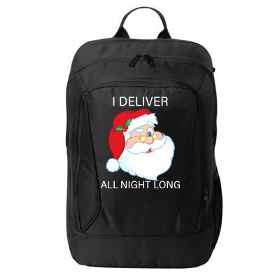 I Deliver All Night Long Funny Santa City Backpack