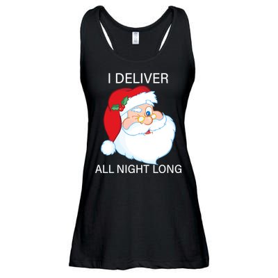 I Deliver All Night Long Funny Santa Ladies Essential Flowy Tank
