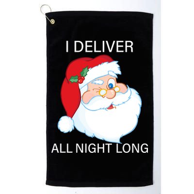 I Deliver All Night Long Funny Santa Golf Towel
