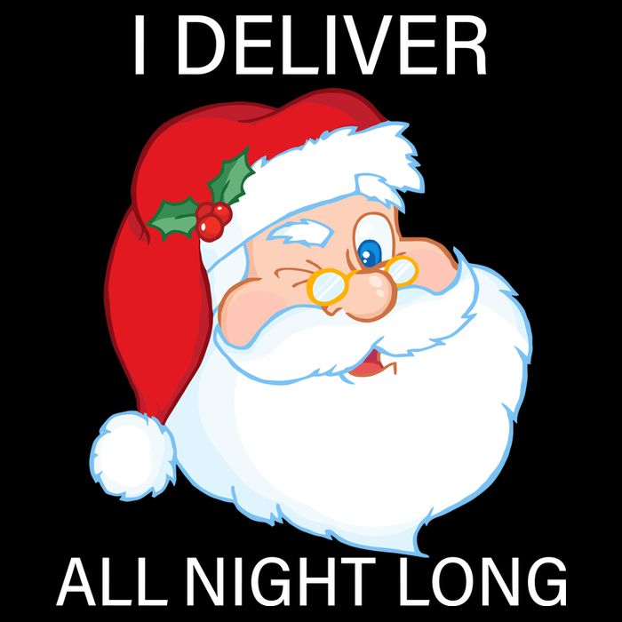 I Deliver All Night Long Funny Santa Visor