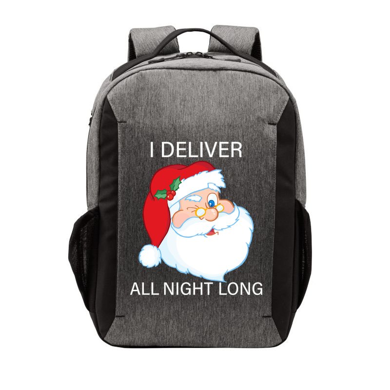 I Deliver All Night Long Funny Santa Vector Backpack