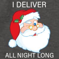 I Deliver All Night Long Funny Santa Vector Backpack