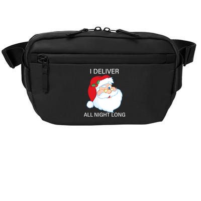 I Deliver All Night Long Funny Santa Crossbody Pack