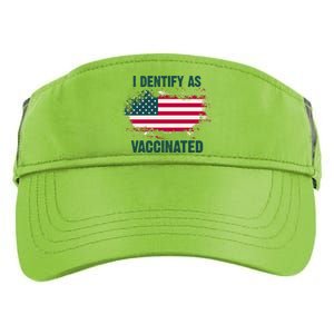 I Dentify As Vaccinated American Flag Adult Drive Performance Visor