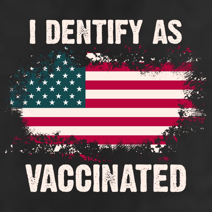 I Dentify As Vaccinated American Flag Adult Drive Performance Visor