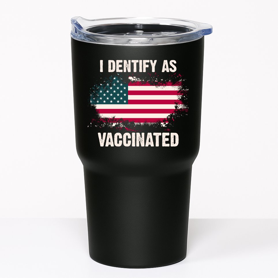 I Dentify As Vaccinated American Flag Tumbler