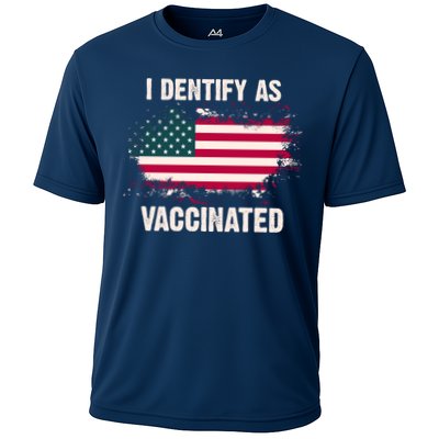 I Dentify As Vaccinated American Flag Performance Shirt