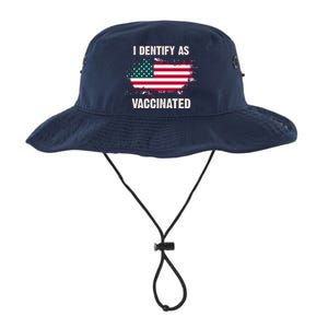 I Dentify As Vaccinated American Flag Legacy Cool Fit Booney Bucket Hat