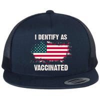 I Dentify As Vaccinated American Flag Flatbill Hat