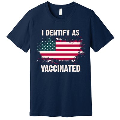 I Dentify As Vaccinated American Flag Premium T-Shirt