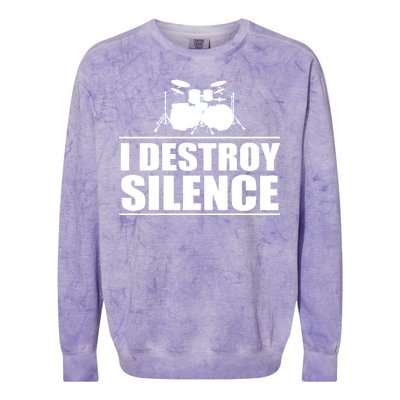 I Destroy Silence Colorblast Crewneck Sweatshirt