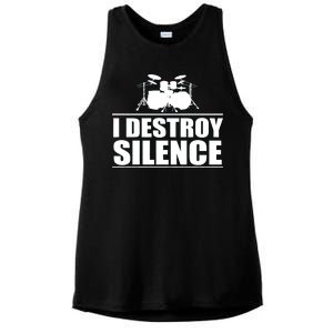 I Destroy Silence Ladies PosiCharge Tri-Blend Wicking Tank