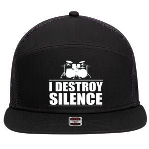 I Destroy Silence 7 Panel Mesh Trucker Snapback Hat