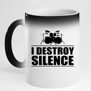 I Destroy Silence 11oz Black Color Changing Mug