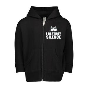 I Destroy Silence Toddler Zip Fleece Hoodie