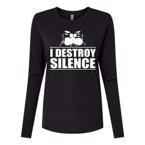 I Destroy Silence Womens Cotton Relaxed Long Sleeve T-Shirt