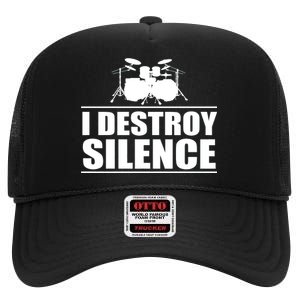 I Destroy Silence High Crown Mesh Back Trucker Hat