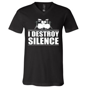 I Destroy Silence V-Neck T-Shirt