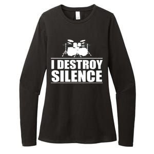 I Destroy Silence Womens CVC Long Sleeve Shirt