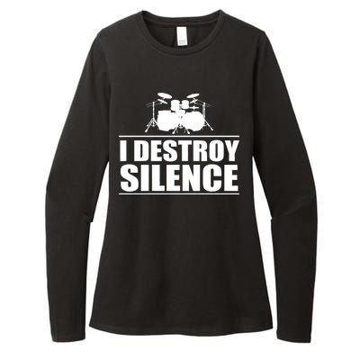 I Destroy Silence Womens CVC Long Sleeve Shirt