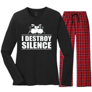 I Destroy Silence Women's Long Sleeve Flannel Pajama Set 