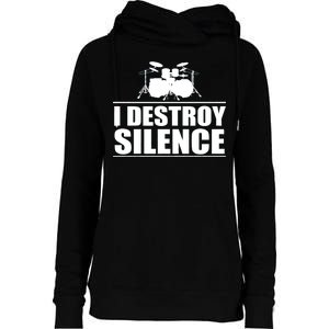 I Destroy Silence Womens Funnel Neck Pullover Hood