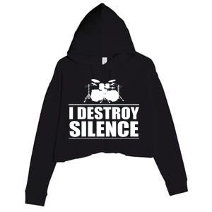 I Destroy Silence Crop Fleece Hoodie