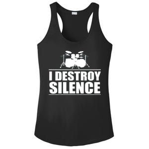 I Destroy Silence Ladies PosiCharge Competitor Racerback Tank