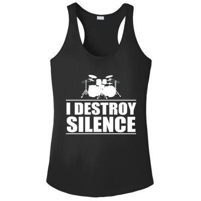 I Destroy Silence Ladies PosiCharge Competitor Racerback Tank