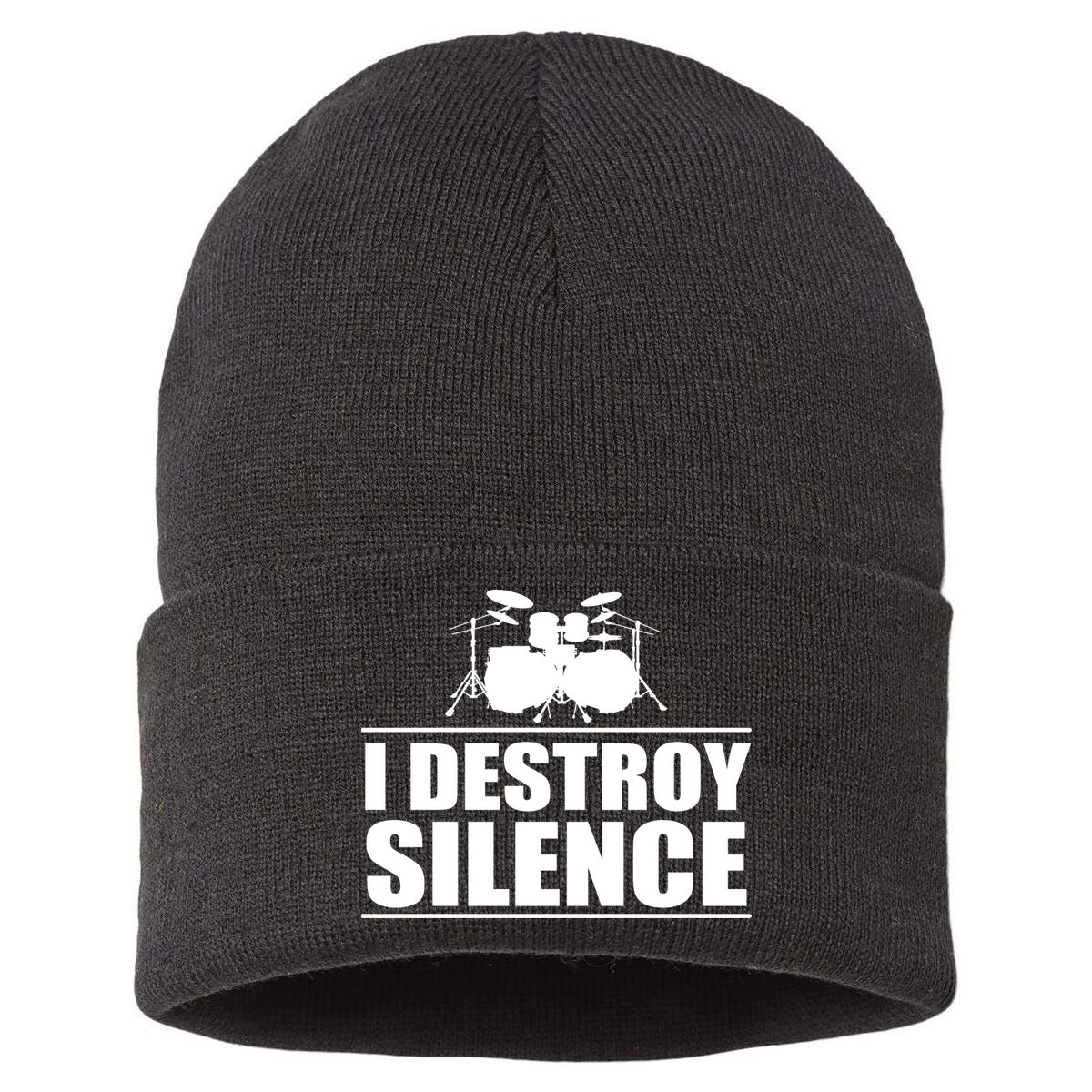 I Destroy Silence Sustainable Knit Beanie