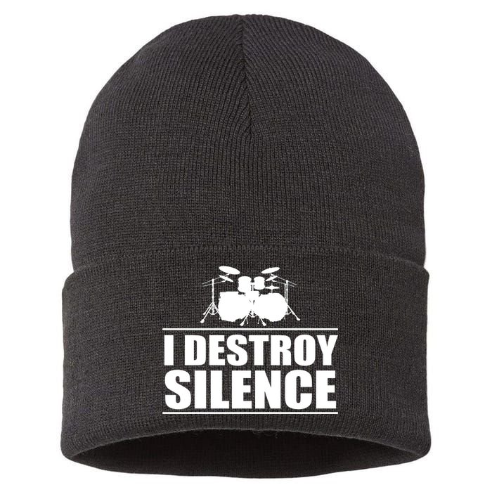 I Destroy Silence Sustainable Knit Beanie