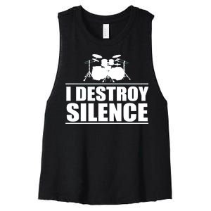 I Destroy Silence Women's Racerback Cropped Tank