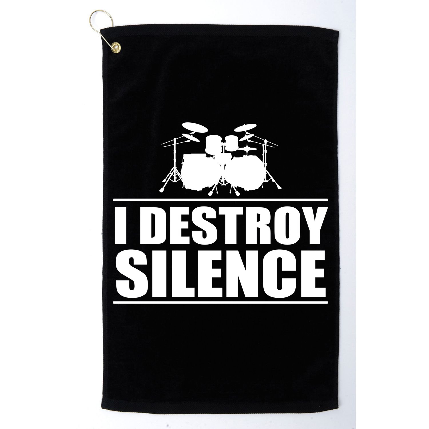 I Destroy Silence Golf Towel
