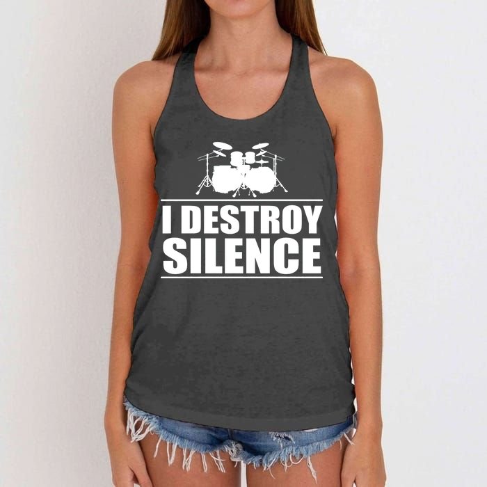 I Destroy Silence Women's Knotted Racerback Tank