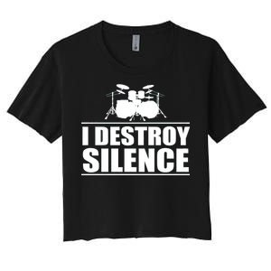 I Destroy Silence Women's Crop Top Tee