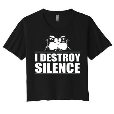 I Destroy Silence Women's Crop Top Tee