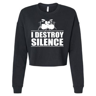 I Destroy Silence Cropped Pullover Crew