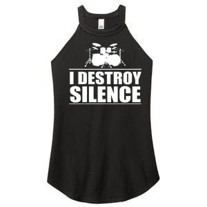 I Destroy Silence Women's Perfect Tri Rocker Tank