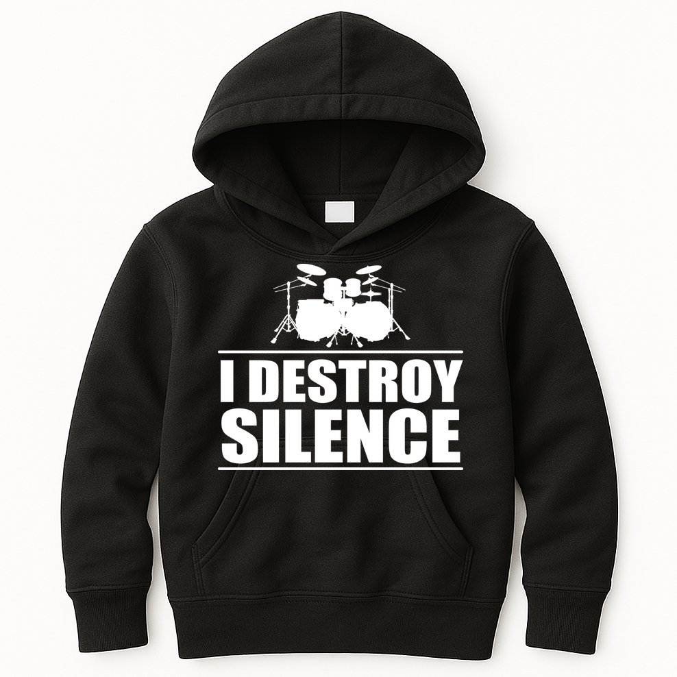 I Destroy Silence Kids Hoodie