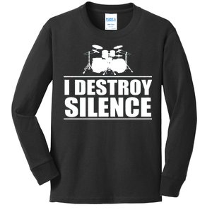 I Destroy Silence Kids Long Sleeve Shirt