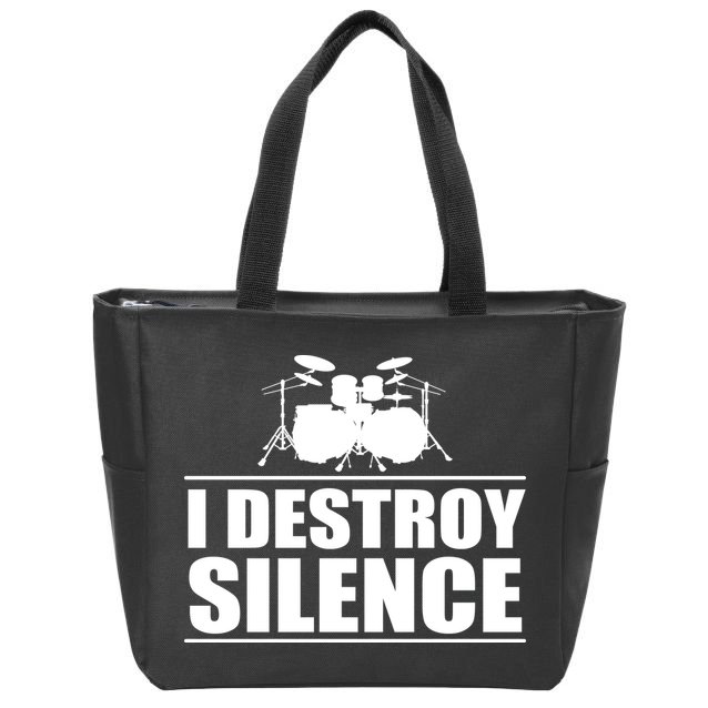 I Destroy Silence Zip Tote Bag