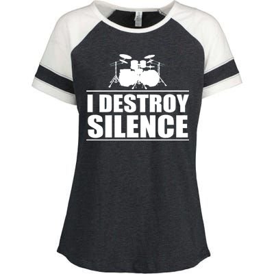 I Destroy Silence Enza Ladies Jersey Colorblock Tee