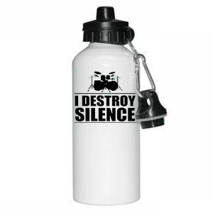 I Destroy Silence Aluminum Water Bottle