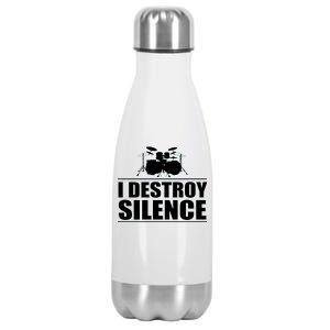 I Destroy Silence Stainless Steel Insulated Water Bottle