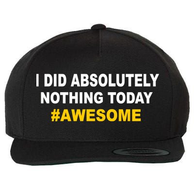 I Did Absolutely Nothing Today #Awesome Wool Snapback Cap