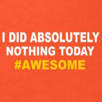 I Did Absolutely Nothing Today #Awesome Poster