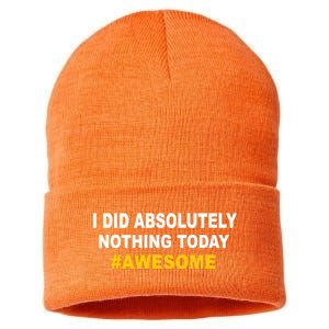 I Did Absolutely Nothing Today #Awesome Sustainable Knit Beanie