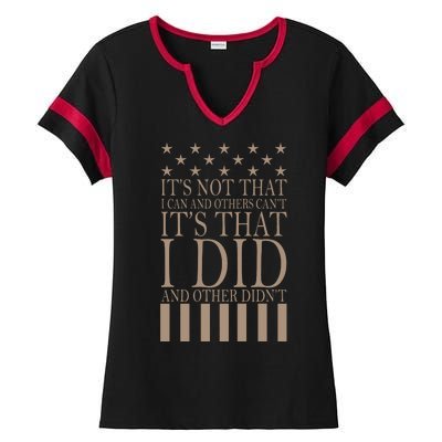 I Did They Didn't Veteran Ladies Halftime Notch Neck Tee